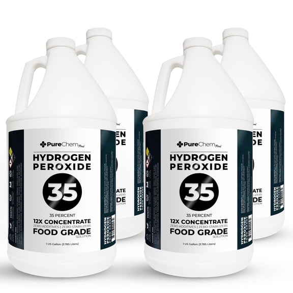 34.5% Food Grade Hydrogen Peroxide 4 Gallons - PureChemPros