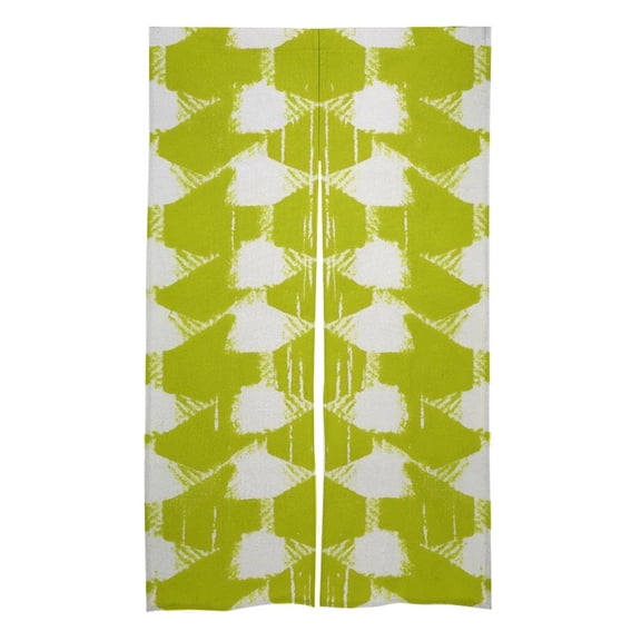 3457 In Door Curtain Isolation Hot And Cold Air High Temperature Resistant Easy To Install For Kitchen Living Room Bedroom Dining Room Chartreuse Retro Houndstooth Hand-drawn Sketch_1
