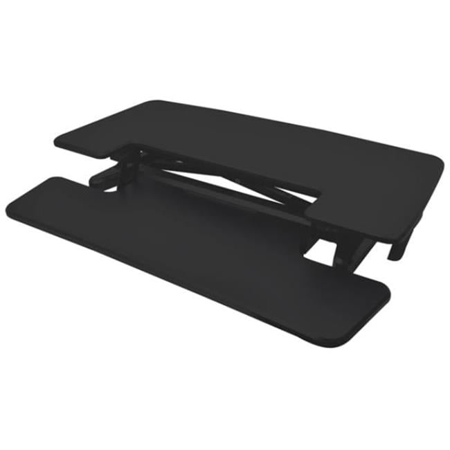 SilverStone Technology DR01B 34.6 in. Monitor Riser Adjustable Standing Desk, Black