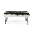 thumbnail image 1 of 34" Black and White Contemporary Rectangular Bench, 1 of 7