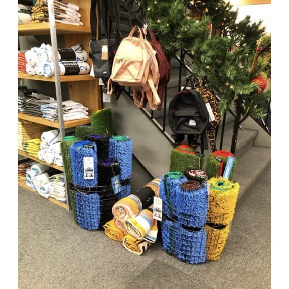 34" Circle - The Original Surf Grass Mat - Made in the USA - Surfer Grass Change Mat - Roll Up Turf for Beach, Snow, Camping, Changing & More!