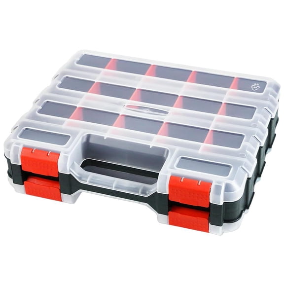 34 Compartment Double Sided Tool Organizer Box With Removable Dividers For Screws Storage Portable Case For Tool Storage And Organization