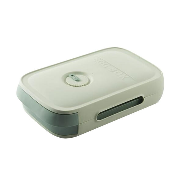 34-Compartment Refrigerator Organizer - 12.6"x8.3"x3.1", Rolling Egg Storage Box, Clear Stackable Food Containers with Lid for Crisper Drawer, Kitchen Pantry & Fridge Organization