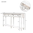 thumbnail image 1 of 34'' Console Table Sofa Table, Entryway Table with Two Storage Drawers and Bottom Shelf, Easy Assembly, for Living Room (Ivory White), 1 of 9