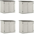 34 Cu Ft Capacity Horizontal Outdoor Storage Shed for Garbage Cans
