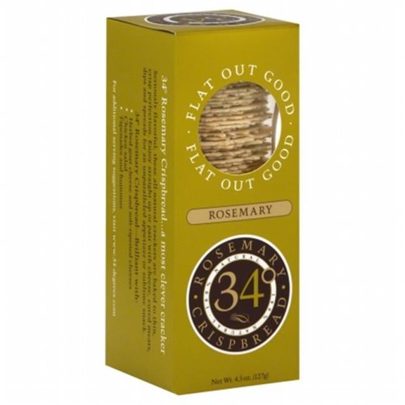 34 DEGREES CRISPBREAD ROSEMARY-4.5 OZ -Pack of 12