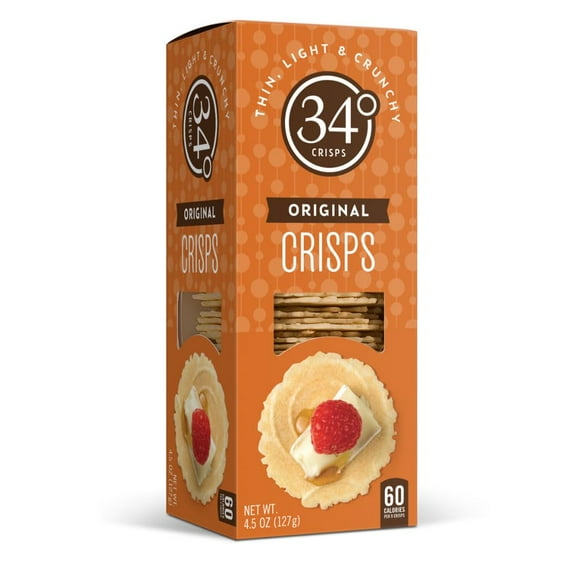 34 Degrees Crisps | Original Crisps | Thin, Light & Crunchy Crisps, Single Pack (4.5oz) RDD9