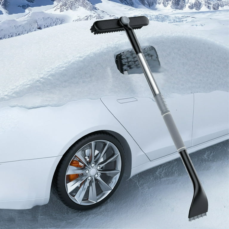 EXTENDABLE SNOW ICE with Brush Scraper Squeegee Snow Auto Ice