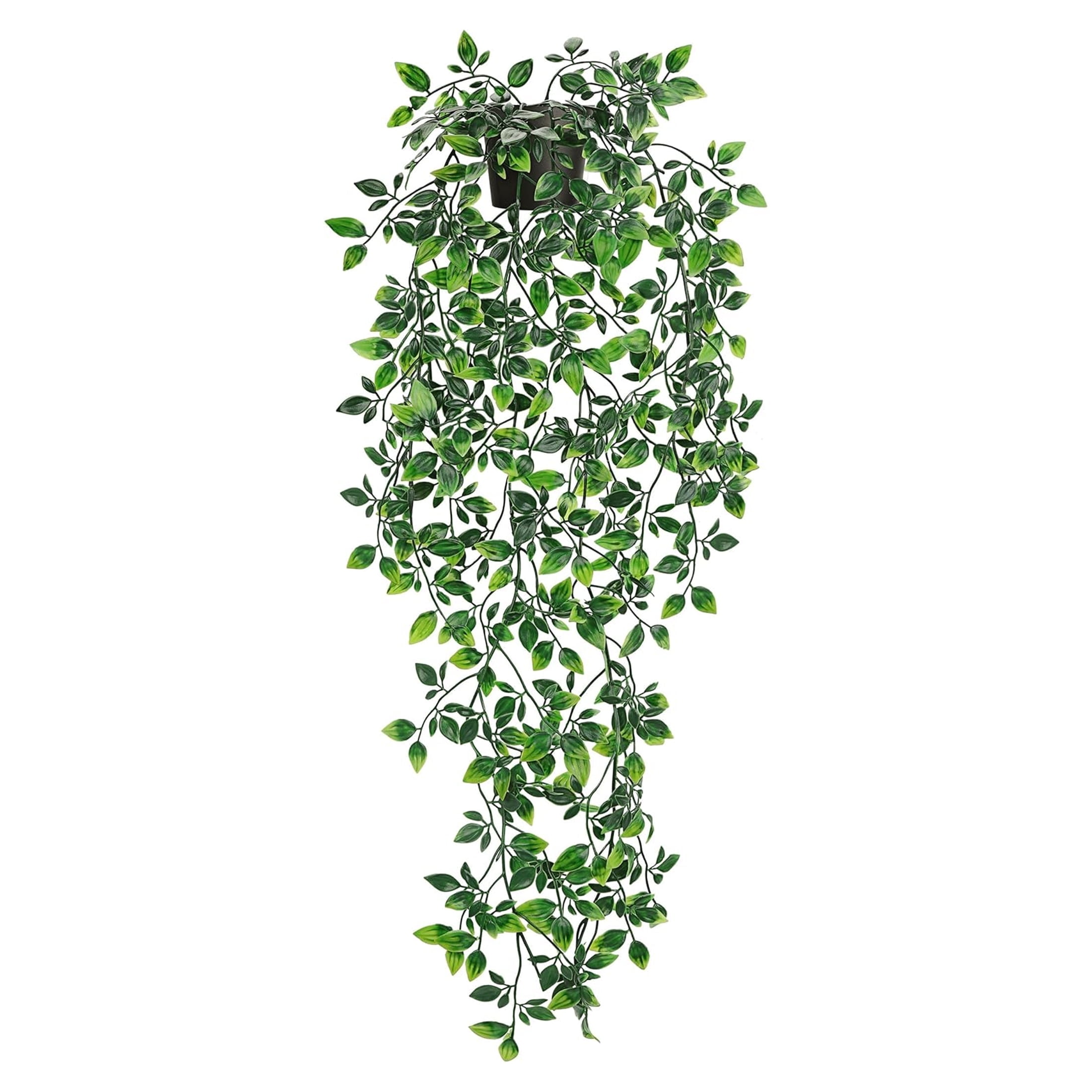34'' Fake Hanging Plants Artificial Potted Plants Indoor and Outdoor for Office Living Room Bathroom Wall Shelf Decor (1Pack)