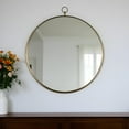 thumbnail image 1 of 34" Gold Round Iron Framed Accent Mirror, 1 of 1