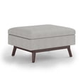 thumbnail image 1 of 34" Gray Polyester Mid-Century Rectangula Storage Ottoman with Lift-Up Lid, 1 of 8