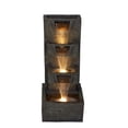 thumbnail image 1 of Hi-Line Gifts LED Lighted Multi Level Cascade Outdoor Garden Water Fountain- 34", 1 of 3