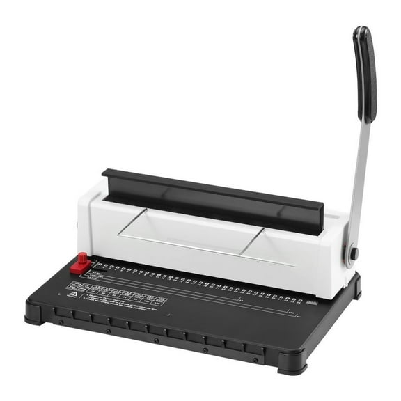 34-Hole Manual Spiral Binding Punch for 120-Sheet Documents Comes with 100pcs 5/16'' Binding Coils, Adjustable Margin Guide, and Universal Compatibility for Letter, A4, A5 Papersideal for Home Offic