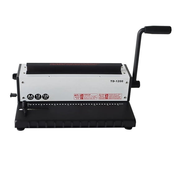 34 Holes Office Manual Wire Coil Spiral Binding Machine 3:1 Punching Binding 120 Sheets Paper Binding Capacity ,Easy to Use