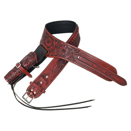 34 In Hilason Western Right Hand Gun Holster Rig 22 Cal Leather Cowboy
