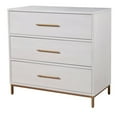 thumbnail image 1 of 34 Inch 3 Drawer Wooden Chest with Metal Base Small White - Saltoro Sherpi, 1 of 6