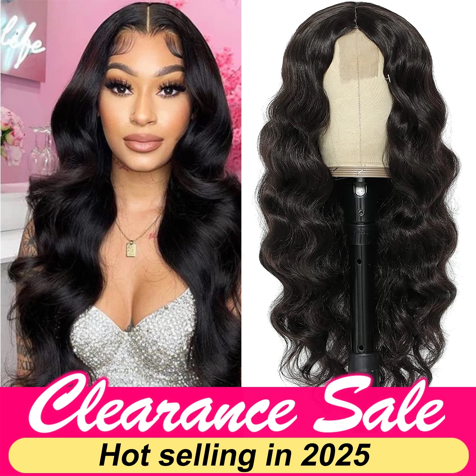 34 Inch Body Wave Lace Front Wigs Human Hair Pre Plucked Wigs For Black Women Human Hair 250density 13*6*1 Tpart