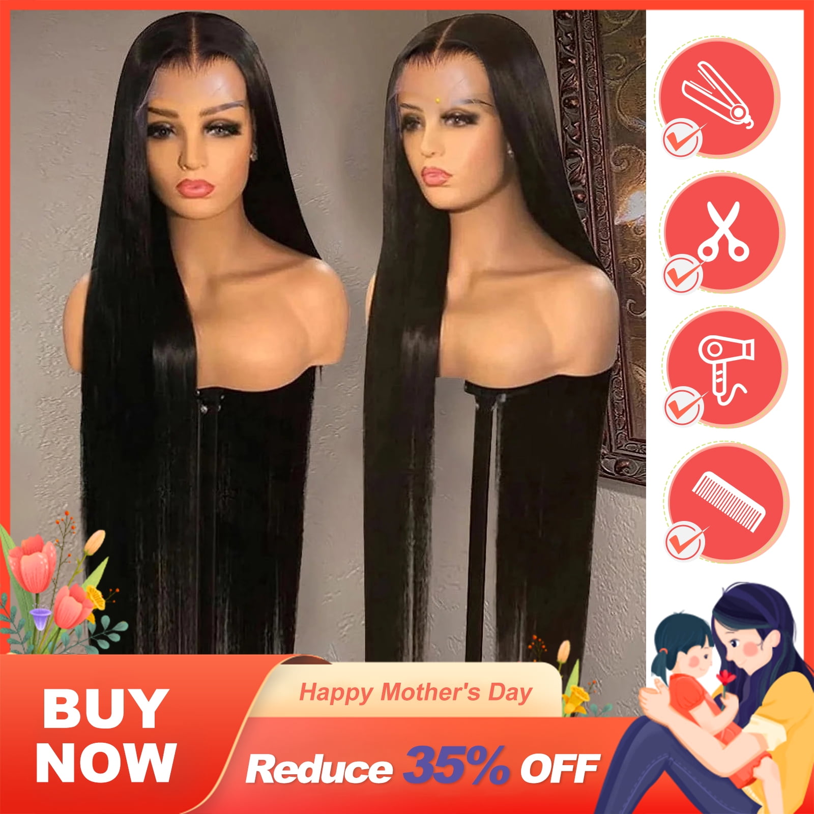 34 Inch Bone Straight 13x4 Lace Front Human Hair Wigs For Women Brazilian 360 Transparent Human Hair Lace Frontal Wig