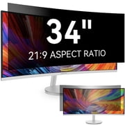 34 inch Computer Privacy Screen Filter for 219 Widescreen Monitor, Removable Eye Protection Anti Glare Blue Light Filter Privacy Shield, Anti Spy Screen Protector Film 34 in