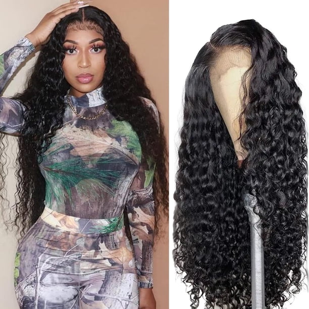 34 Inch Deep Wave Lace Front Wigs Human Hair Hd Lace Frontal  display picture 1