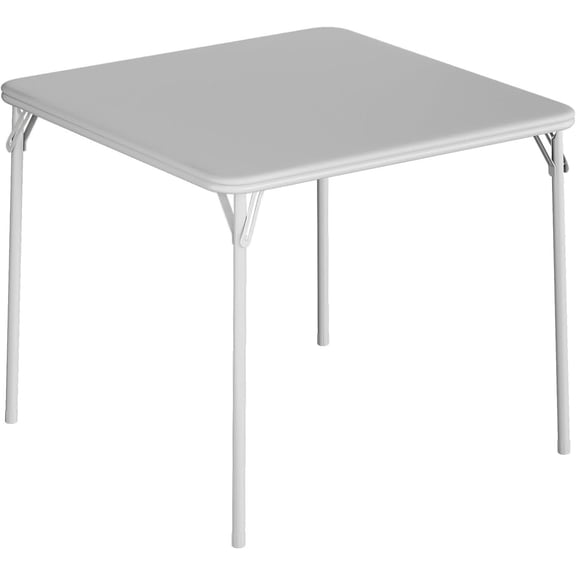 34 Inch Folding Card Table with Padded Top, Portable Square Table for 4 Players, Collapsible Indoor Outdoor Table for , Parties, Picnics, Puzzles - Easy Carry & Storage, No Assembly, Gray