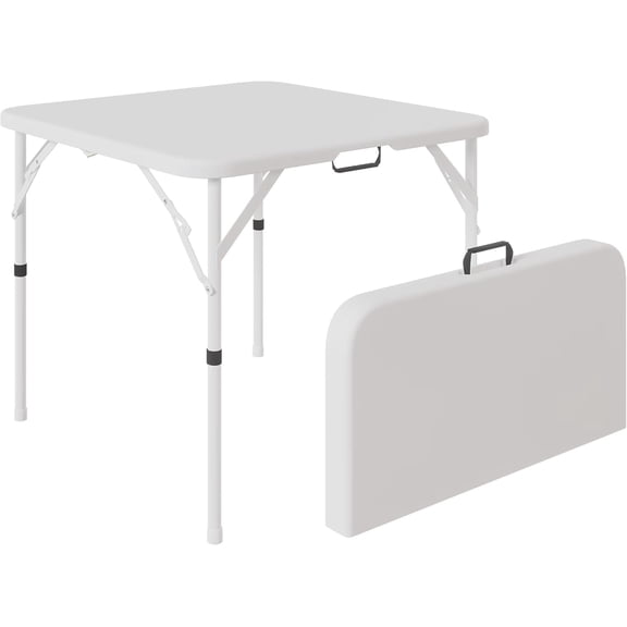 34-Inch Folding Card Table, Steel Frame, Portable, Foldable, for Indoor and Outdoor Use