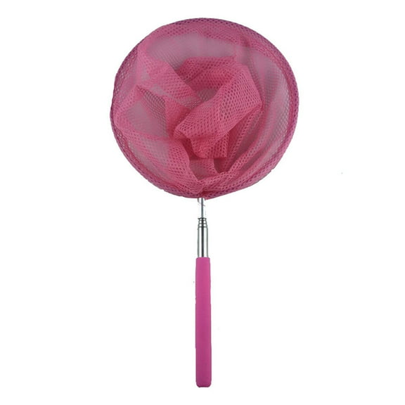 ‌34 Inch Kids Telescopic Fishing Net - Extendable Butterfly & Bug Catcher with Anti-Slip Handle, STEM Outdoor Toy for Ages 3+ (Pink)‌