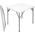 34 Inch Square Plastic Folding Table Indoor Outdoor Card playing and Game Puzzles Crafting