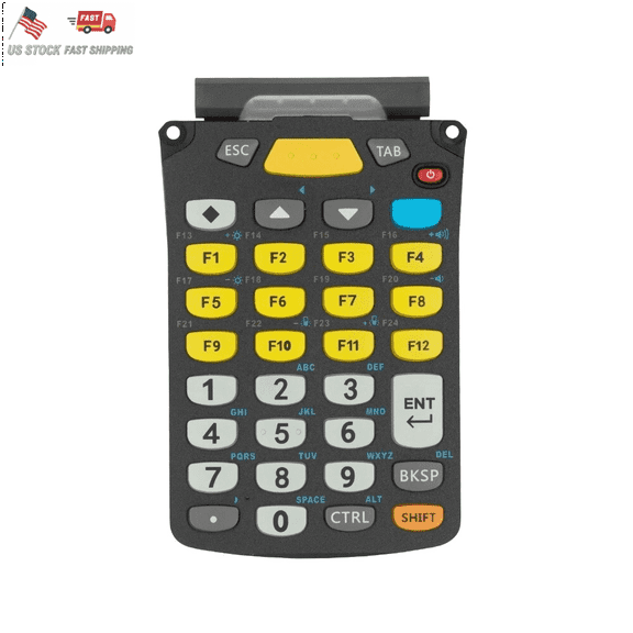 34-Keys MC9300 Standard Numeric Keypad Replacement for Zebra Symbol MC930B-G Barcode Scanner Handheld PDA Mobile Computer, Responsive Function Keyboard (KYPD-MC9334FNR-01, KYPD-MC9334FNR-10)