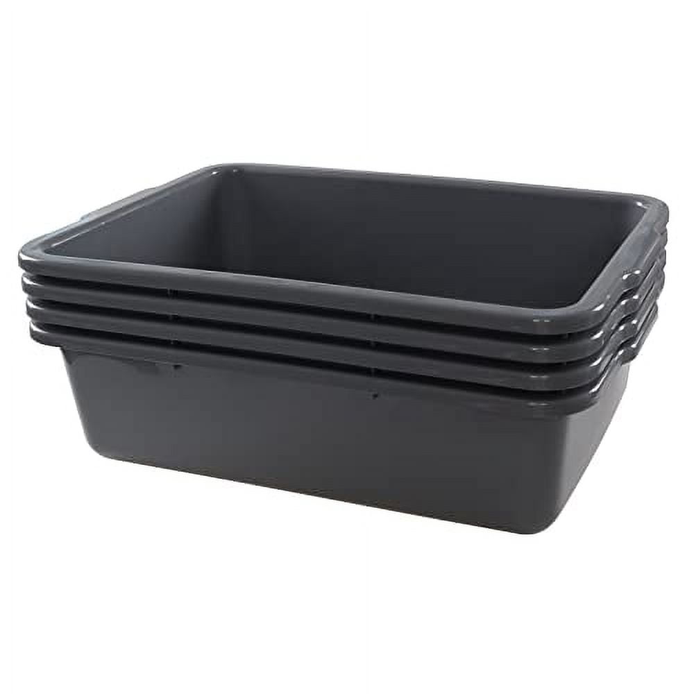 34 Liters Large Commercial Bus Tubs, Plastic Bus Trays Set of 4 ...
