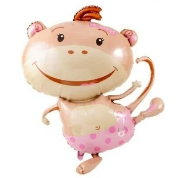34" MONKEY BABY GIRL Balloon  Large Shape Foil Mylar Balloon  Party Supplies Decorations Foil Mylar Balloon
