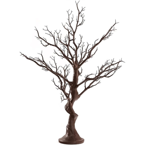 34 in Natural Metallic Manzanita Tree with 8 Acrylic Bead Chains | 34 Inches Tall Branches Tree for Wedding Centerpieces Events Reception Home Decorations Supplies Party Supplies Party Supplies