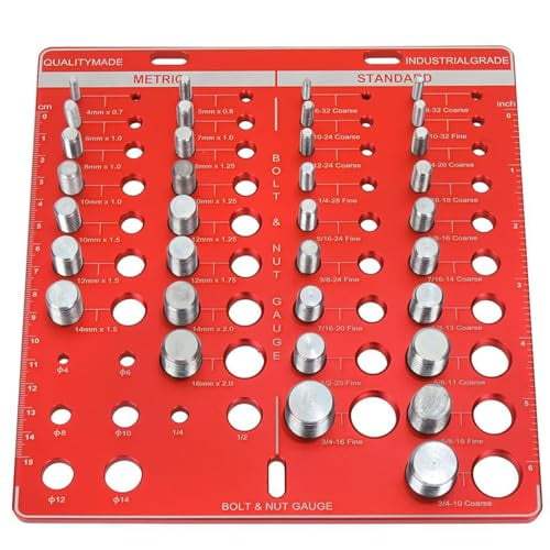 34 Nut And Bolt Thread Checker Aluminum Alloy Thread