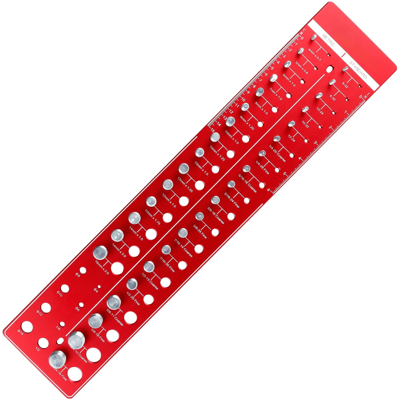 34 Nut and Bolt Thread Checker, Bolt and Nut Identifier Gauge 19