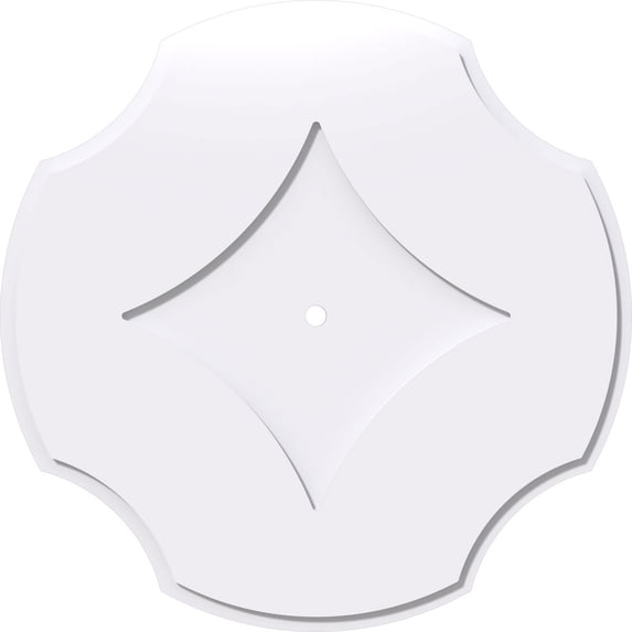 34"OD x 1"ID x 11 3/4"C x 1"P Percival Architectural Grade PVC Contemporary Ceiling Medallion