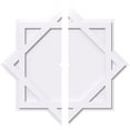 thumbnail image 1 of 34"OD x 1"ID x 18 3/4"C x 1"P Axel Architectural Grade PVC Contemporary Ceiling Medallion, Two Piece, 1 of 11