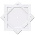 thumbnail image 1 of 34"OD x 1"ID x 18 3/4"C x 1"P Axel Architectural Grade PVC Contemporary Ceiling Medallion, 1 of 11