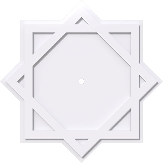 34"OD x 1"ID x 18 3/4"C x 1"P Axel Architectural Grade PVC Contemporary Ceiling Medallion