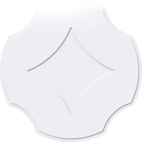34"OD x 11 3/4"C x 1"P Percival Architectural Grade PVC Contemporary Ceiling Medallion