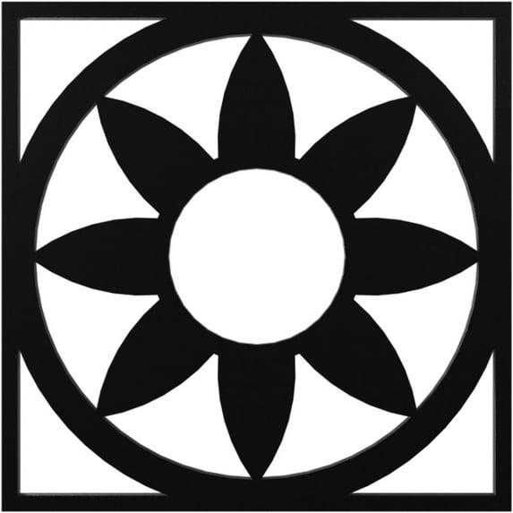 34"OD x 11 3/4"ID x 1"P Blume Architectural Grade PVC Pierced Ceiling Medallion, Black