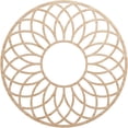 thumbnail image 1 of 34"OD x 11 5/8"ID x 1/4"T Cannes Wood Fretwork Pierced Ceiling Medallion, Alder, 1 of 3