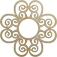 thumbnail image 1 of 34"OD x 11 5/8"ID x 3/8"T Cohen Wood Fretwork Pierced Ceiling Medallion, Hickory, 1 of 3