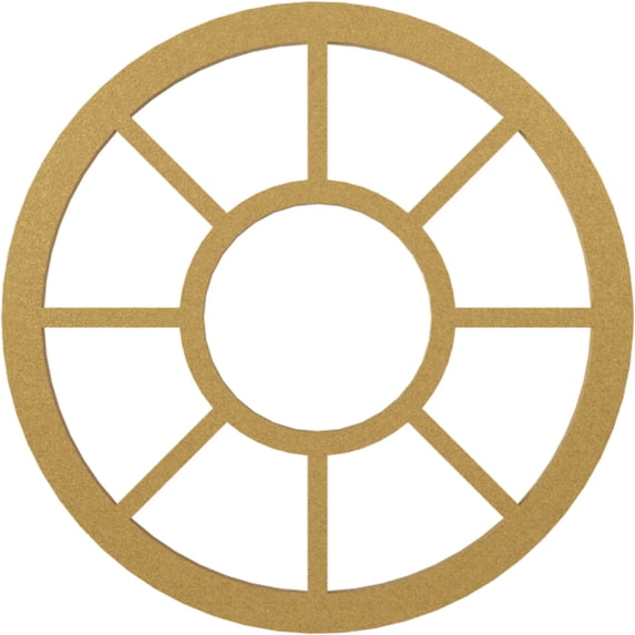 34"OD x 12 3/8"ID x 1"P Grace Architectural Grade PVC Pierced Ceiling Medallion, Gold