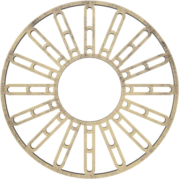 34"OD x 12 3/8"ID x 1"P Hale Architectural Grade PVC Pierced Ceiling Medallion, Antiqued Pale Gold
