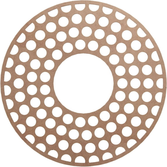 34"OD x 12 3/8"ID x 3/8"T Fink Wood Fretwork Pierced Ceiling Medallion, Wood (Paint Grade)