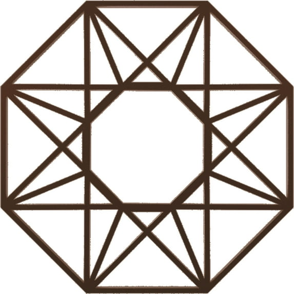 34"OD x 13 1/4"ID x 1"P Guardian Architectural Grade PVC Pierced Ceiling Medallion, Copper