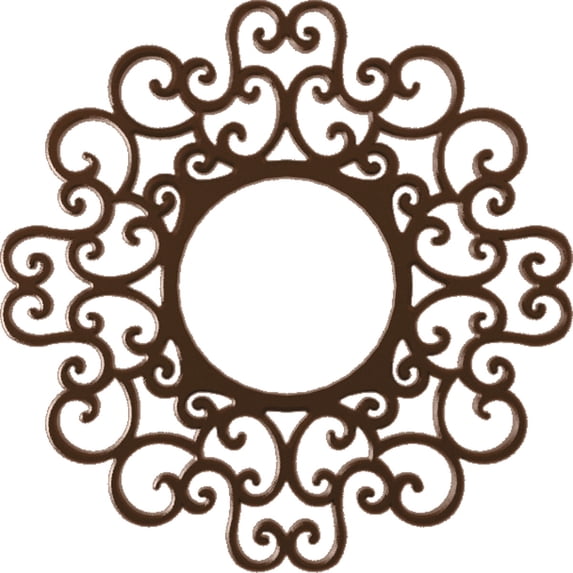 34"OD x 13"ID x 1"P Reims Architectural Grade PVC Pierced Ceiling Medallion, Copper