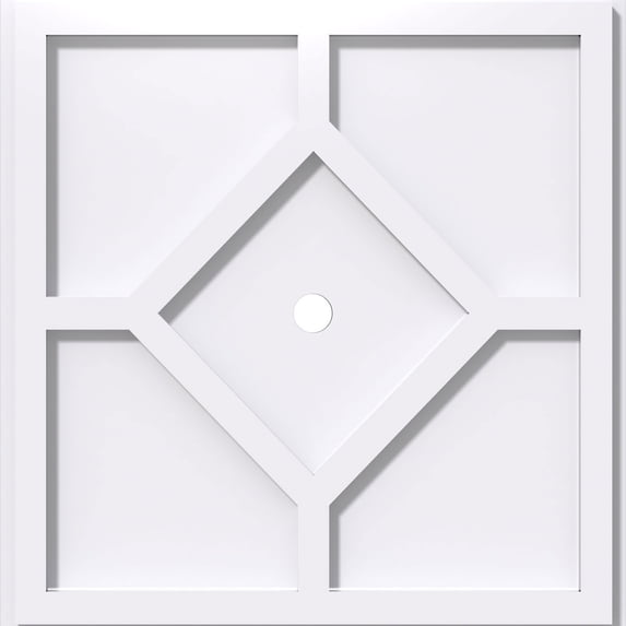 34"OD x 2"ID x 11 3/4"C x 1"P Embry Architectural Grade PVC Contemporary Ceiling Medallion
