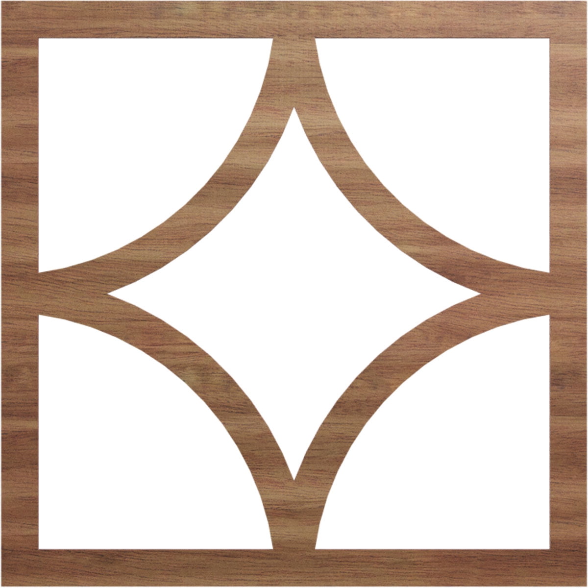 34"OD x 21 3/4"ID x 1/4"T Statesman Wood Fretwork Pierced Ceiling Medallion, Walnut