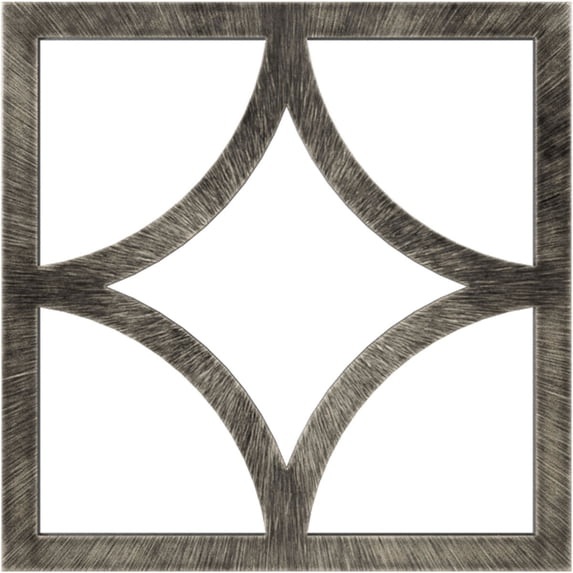 34"OD x 21 3/4"ID x 1"P Statesman Architectural Grade PVC Pierced Ceiling Medallion, Antiqued Warm Silver